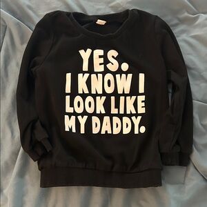 SHEIN Black Kids Sweatshirt with Fun Slogan